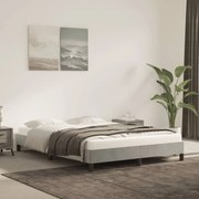 vidaXL Estrutura de cama sem colchão 140x200 cm veludo cinzento-claro