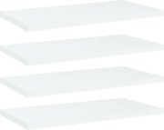 vidaXL Prateleiras para estante 4 pcs 40x20x1,5cm contraplacado branco