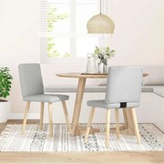 vidaXL Cadeiras de jantar 2 pcs tecido cinza nuvem