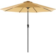 Guarda-sol de jardim SONGMICS de 290 cm, UPF 50+, guarda-sol, inclinação de 30 ° em 2 direções, manivela para abrir e fechar, para jardins externos, piscina, varanda, pátio, base não incluída, taupe GPU30BRV1