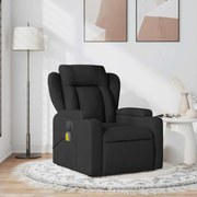 Poltrona de massagens reclinável tecido preto