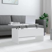 vidaXL Mesa de centro 102x50,5x46,5 cm madeira processada branco