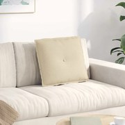 vidaXL Travesseiro para Costas Creme 50 x 19 x 45 cm tecido