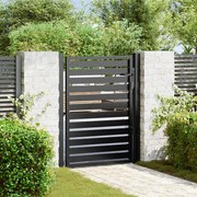 vidaXL Portão de jardim com fechadura Preto 100x120 cm Alumínio