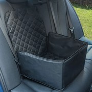 vidaXL Assento de carro para cão 45x45x25/55 cm preto