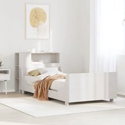 vidaXL Cama sem colchão 90x190 cm madeira de pinho maciça branco