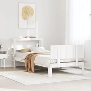 vidaXL Estrutura cama c/ cabeceira sem colchão 90x190 cm branco
