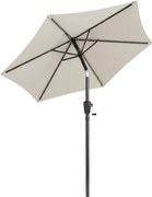 Outsunny Guarda-sol de Jardim Inclinável 2x2 m com 6 Varetas e Manivela, em Metal e Poliéster Cinza Claro | Aosom Portugal