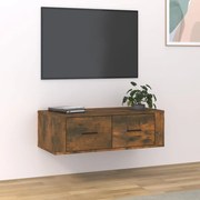 vidaXL Armário TV suspenso 80x36x25 cm deriv. madeira carvalho fumado