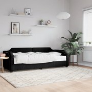 vidaXL Sofá-cama com colchão 90x190 cm tecido preto