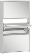 HOMCOM Sapateira Estreita com Espelho para 9 Pares de Sapatos para Corredor Espaços Reduzidos 65x17x114,5 cm Branco | Aosom Portugal