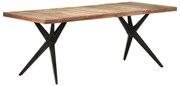 vidaXL Mesa de jantar 200x90x76 cm madeira recuperada maciça