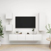 vidaXL 5 pcs conjunto de móveis de TV derivados de madeira branco