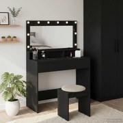 vidaXL Mesa de vestir com prateleira Carvalho Preto 100 x 41 x 135 cm