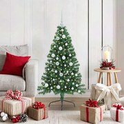 vidaXL Árvore de Natal Artificial Pré-iluminada Verde 120 cm PVC