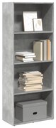 vidaXL Estante 60x30x152 cm derivados de madeira cinzento cimento