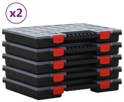 vidaXL Caixas de arrumação 10 pcs polipropileno 40x30x5 cm