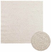 vidaXL Tapete ZIZUR creme 120x120cm aspeto de juta interior e exterior