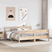vidaXL Cama sem colchão 200x200 cm madeira de pinho maciça