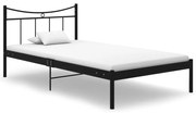 Estrutura de cama 100x200 cm metal preto