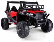 Carro elétrico para Crianças UTV 24V, 2 Lugares em couro sintético, controle remoto 2.4Ghz, 2 motores X 200 W, travão elétrico, luzes LED, rodas Soft