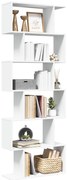 vidaXL Estante divisória 6 níveis 70x24x193cm derivados madeira branco