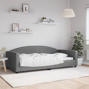 vidaXL Sofá-cama 100x200 cm tecido cinzento-escuro