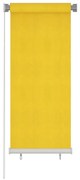 Estore de rolo para exterior PEAD 60x140 cm amarelo