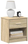 vidaXL Mesas de cabeceira 2 pcs com gaveta 39x28x41 cm carvalho sonoma