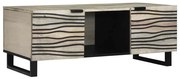 vidaXL Mesa de centro com prateleira com armazenamento com porta Branco, Preto 100 x 50 x 40 cm
