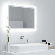 vidaXL Espelho de casa de banho com LED 60x8,5x37cm acrílico branco