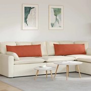 vidaXL Travesseiros de Sofá 2 pcs Laranja Vermelho 120 x 40 cm