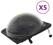 vidaXL Aquecedores solares de piscina 5 pcs 75x75x36 cm alumínio PEAD