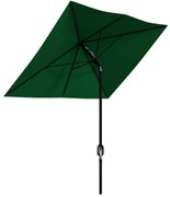 Outsunny Chapéu de Sol de Jardim 300x200x248 cm Proteção UV50+ Inclinável com Teto de Ventilação e Manivela para Terraço Verde