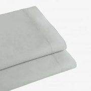 Sábana De Cima Em Algodão Percal De 180 Fios Para Cama De 90 Cm Agassi Cinza Névoa & Cama 90cm (160 X 280 Cm) - Sklum