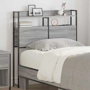 vidaXL Cabeceira de armazenamento Cinza sonoma 90 cm
