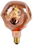 Lâmpada LED E27 regulável G125 rosa 4W 70lm 1800K