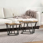 vidaXL Mesas Laterais 2 pcs Carvalho Artisan em Madeira Reconstituída