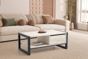 Mesa de Centro Haldizen – Travertine Black – 105x40x55 cm