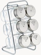 Suporte para especiarias com frascos de arrumação Mia, conjunto de 7