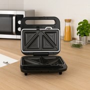 Grelhador de contacto XXL 3 em 1 de 1000 W, 25 x 23 x 10 cm Preto + Prateado