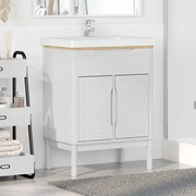 vidaXL Armário para Pia de Banheiro FLORO Branco 60 x 40 x 80 cm