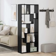 vidaXL Estante Divisória Carvalho Preto 67x25x161.5 cm Madeira Engenheirada