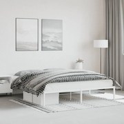 vidaXL Estrutura de cama 183x213 cm metal branco