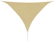 vidaXL Guarda-sol tecido Oxford triangular 3,6x3,6x3,6 m bege