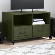 Móvel de TV 68x39x43,5 cm aço verde azeitona