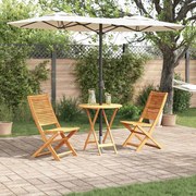vidaXL Conjunto de Móveis de Exterior Manual 3 pcs 70 x 70 x 75 cm