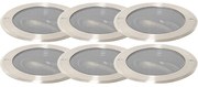 Conjunto de 6 focos de chão em aço AR111 ajustáveis IP65 - Delux Honey Moderno