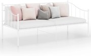 vidaXL Sofá-cama 90x200 cm metal branco