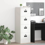 vidaXL Armário de Arquivo com gaveta Branco 44 x 50 x 106.5 cm